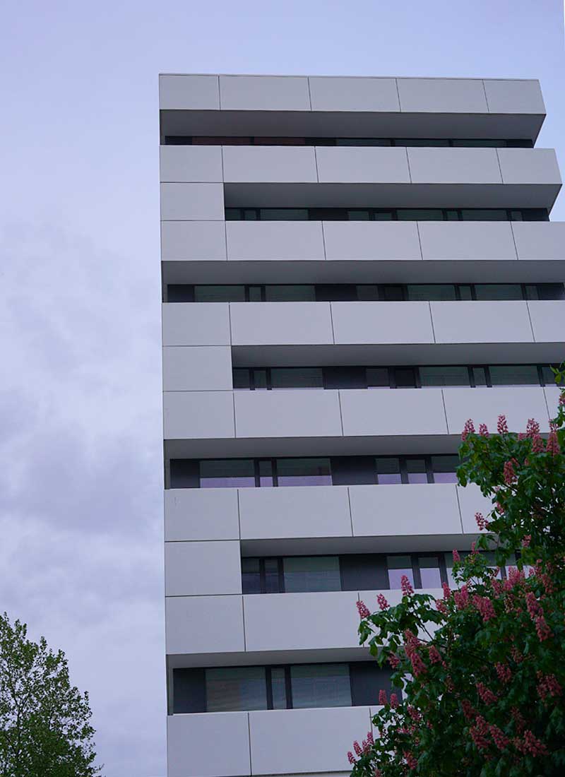 Chemnitzer Innenstadt Architektur am Abend.